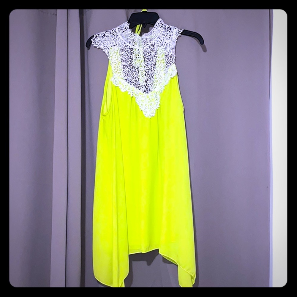 Neon crochet dress
